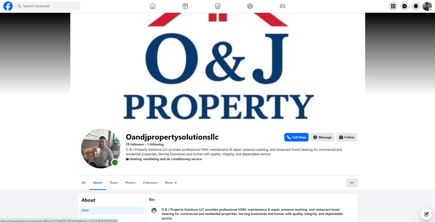 O&J Property Solutions consolidated Facebook page managed by MyVA